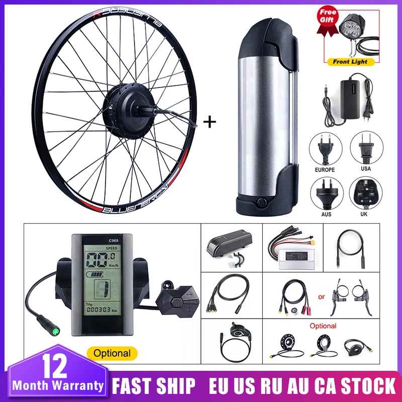 

Electric Bike Conversion Kit Rear Hub Motor Wheel 36V 250W For Ebike 20-29inch 700C MTB Bicycle With 10Ah Battery DC Cassette