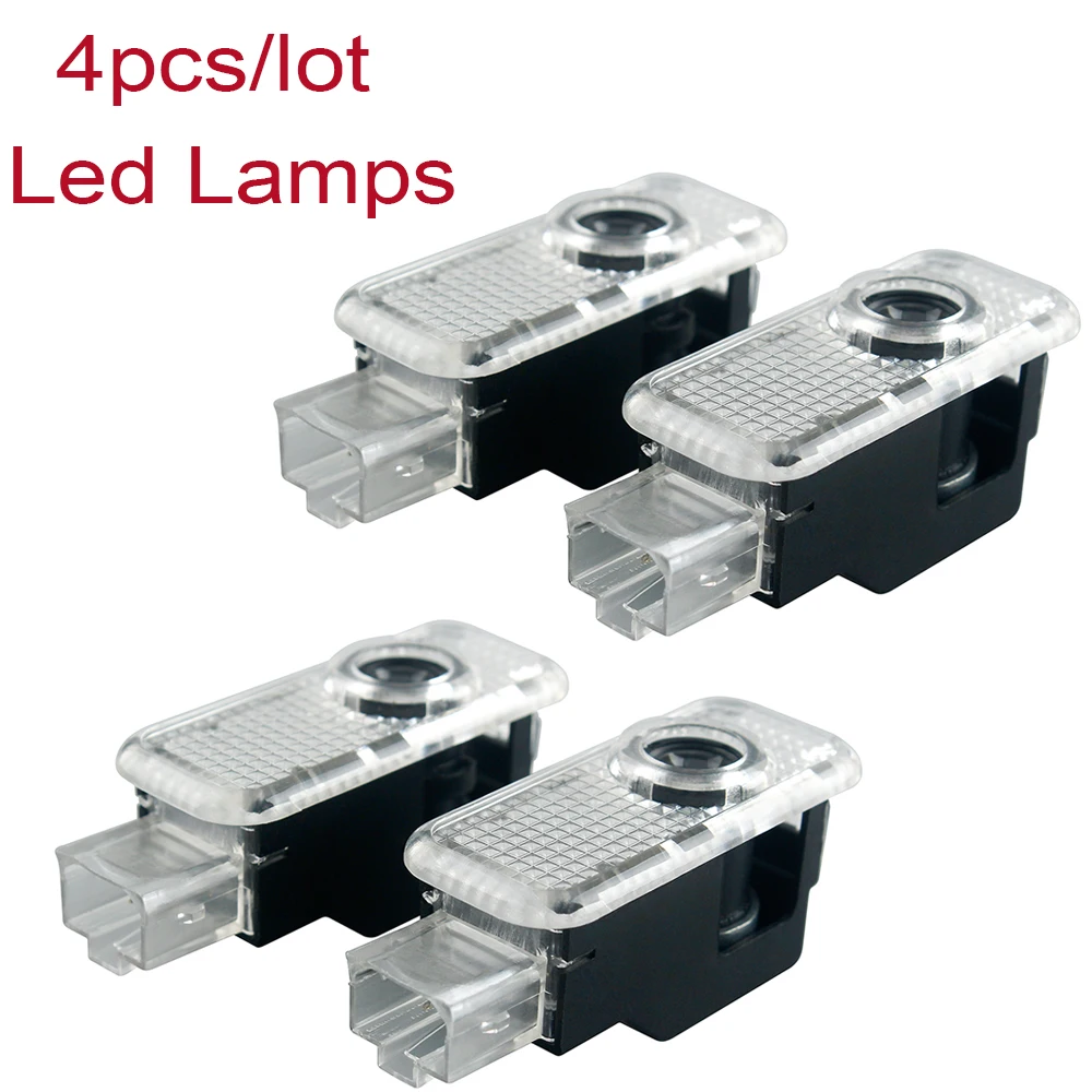 4X двери автомобиля светодиодный Логотип Эмблема лампы светильник Luces