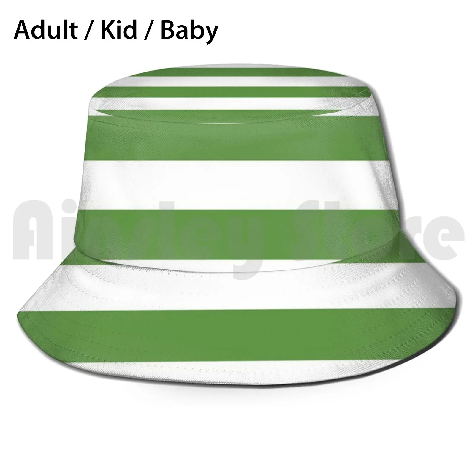 

Rugby Shirt Green And White Stripe Bucket Hat Adult kid baby Beach Sun Hats Get Tags Rugby Football Stripes