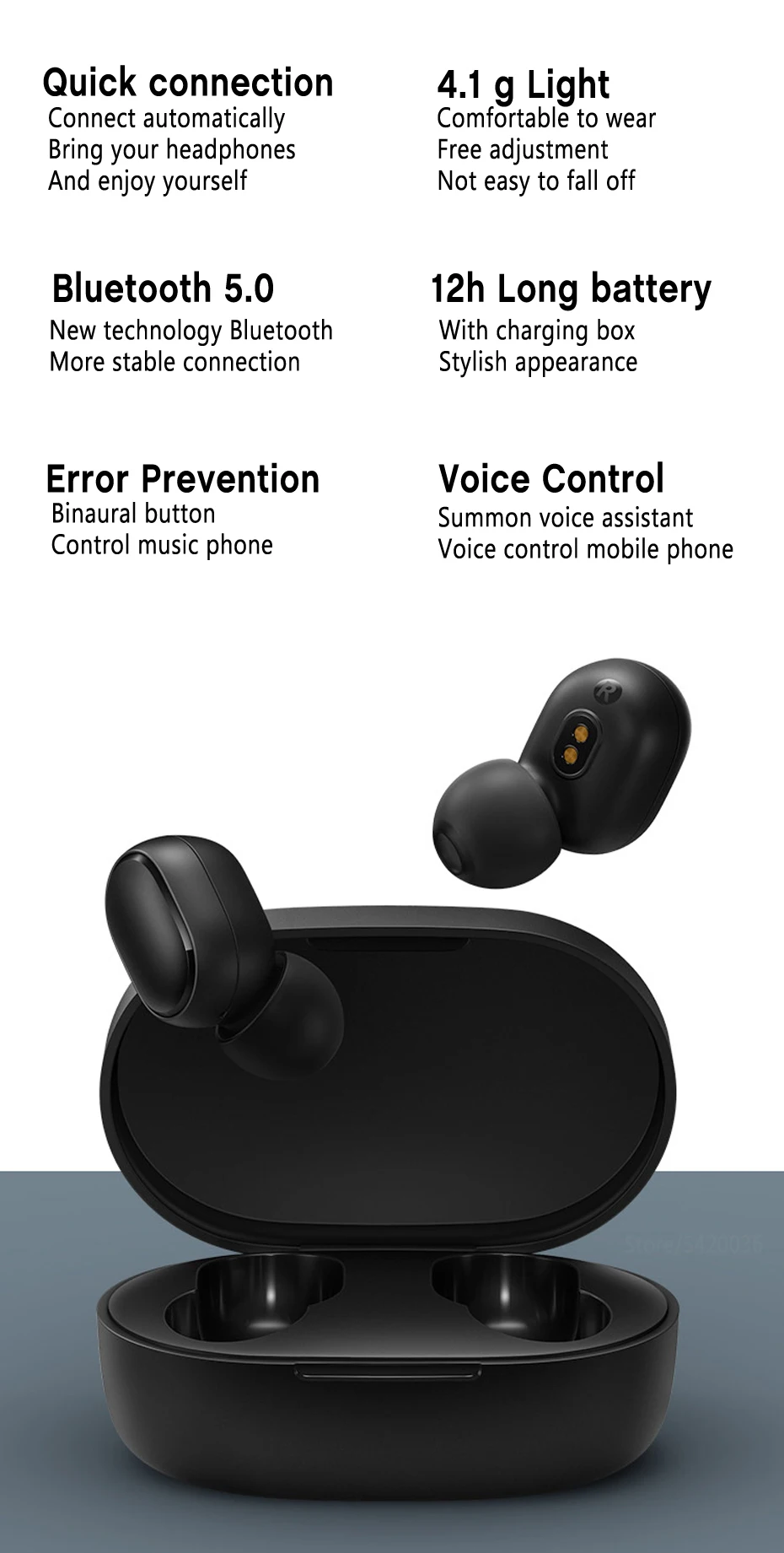 Xiaomi Redmi Airdots, оригинальные беспроводные наушники Xiaomi, TWS, глобальная версия, голосовые Bluetooth 5,0, шумоподавление с микрофоном