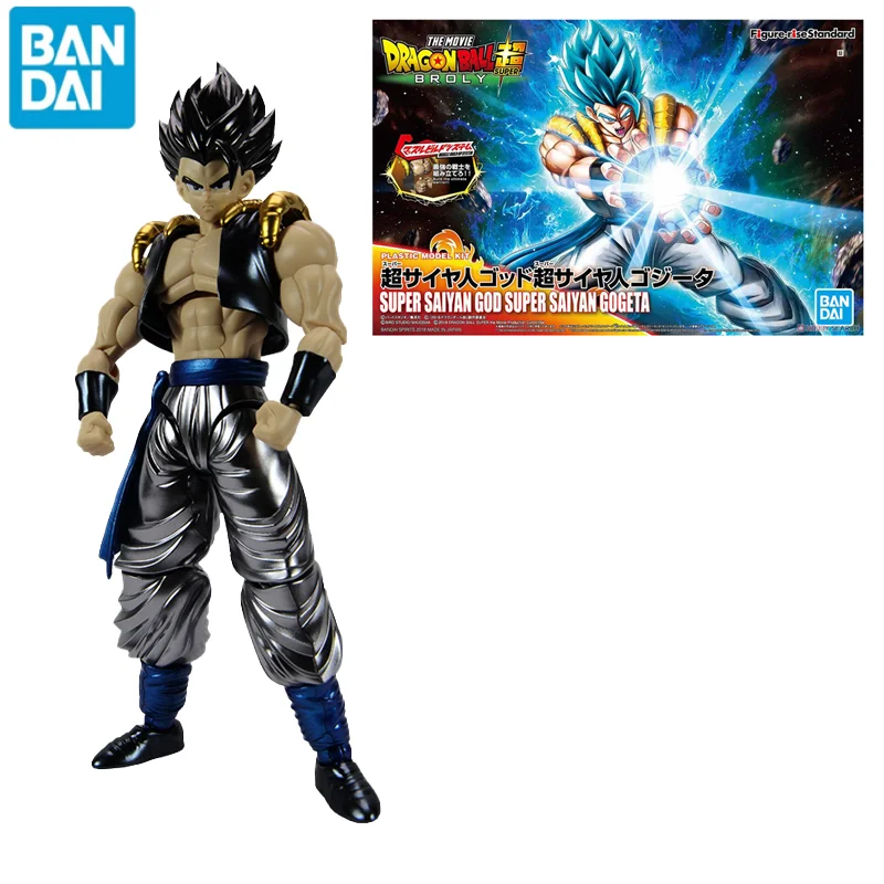 

Original Bandai Dragon Ball Z Anime Figure-rise Super Saiyan Metal Color Blue Hair Gogeta Anime Action Figures Toys for Children