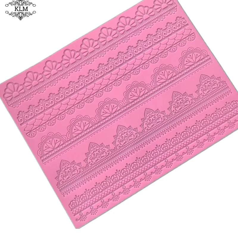 

Кружевная силиконовая форма KLM, модные инструменты, силиконовая форма для торта, кружевные кухонные принадлежности для выпечки