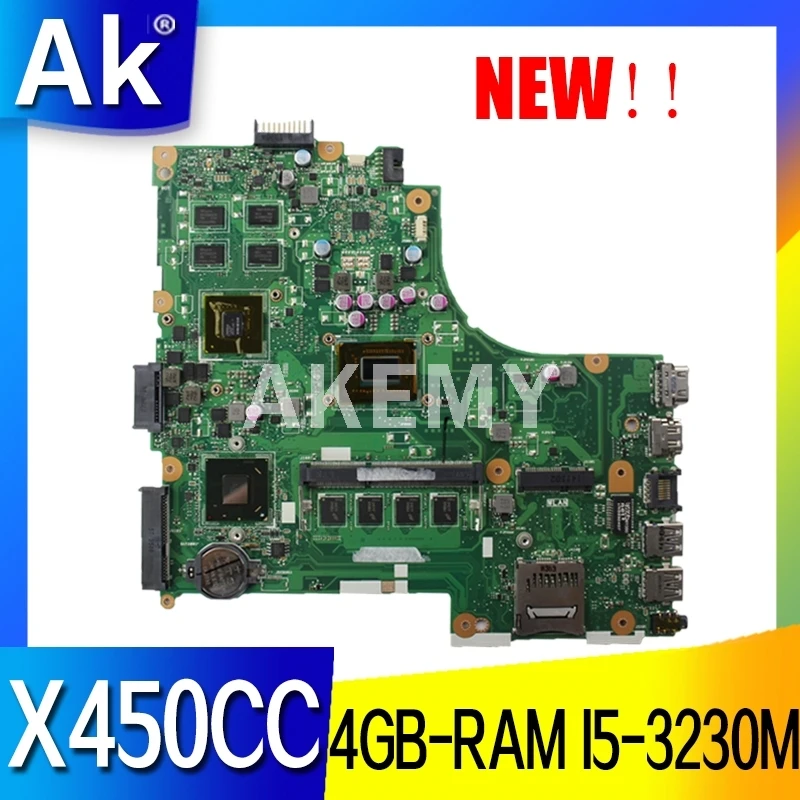 Akmey X450CC материнская плата для ноутбука ASUS X450C X450 тест оригинальная 4GB RAM I5 3230M 2 6 GHz