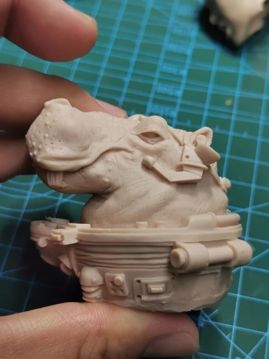 Модель животного в масштабе 1/6 неокрашенный Бегемот для игрушек подарков