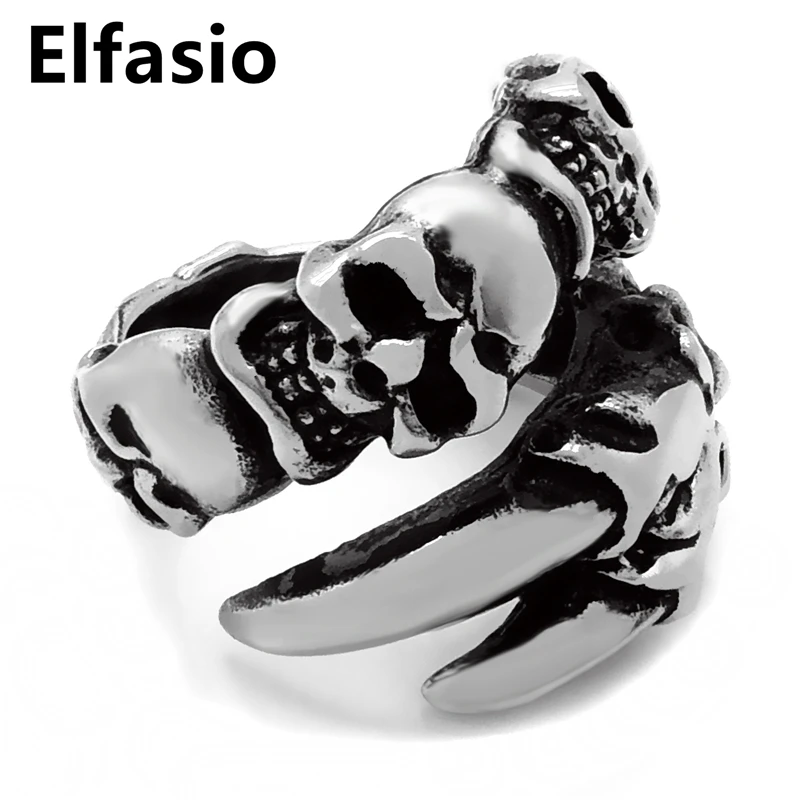 Мужское кольцо из нержавеющей стали 316L в готическом стиле|rocker rings|punk fashion316l stainless