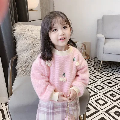 

Baby Girl Cute Sweatshirts 2019 Autumn Winter New Toddler Girl Lovely Sweaters Kids Cute Pompoms Pullovers Top Tees Sweatshirts