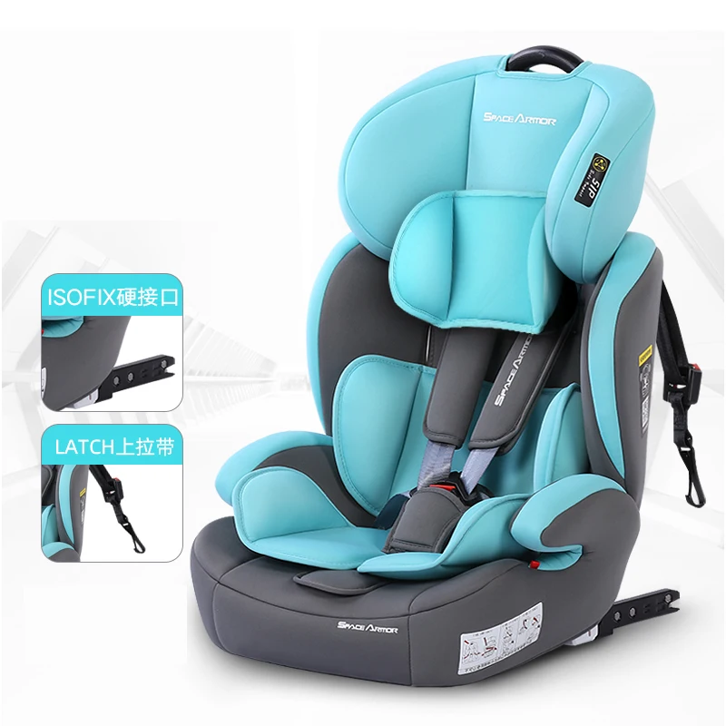 

Baby Car Seat ISOFIX LATCH Kids Safety Seat Advanced Color Matching Widen Hard interface Child Safety Seat Booster 9M-12Y