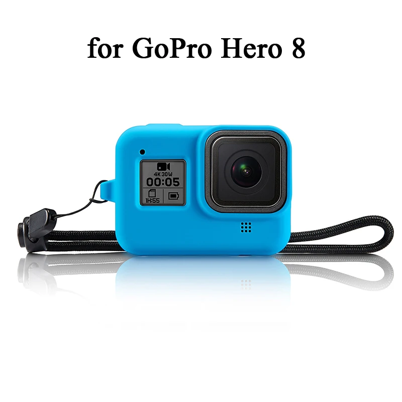 for hero 8 black Аксессуары для Gopro Hero 8, мягкий силиконовый чехол, защитная крышка для объектива Go pro Hero 8 7 6 5, черная стандартная рамка для экшн-камеры - Цвет: for hero 8 black