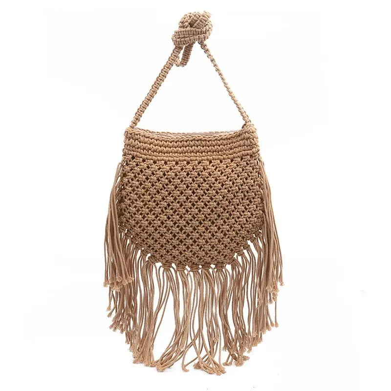 Летняя новая соломенная сумка с кисточками хлопковая плетеная мессенджер