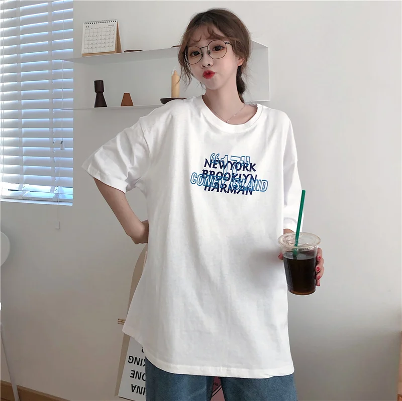 Уличная одежда в стиле хип-хоп футболки с короткими рукавами для девочек