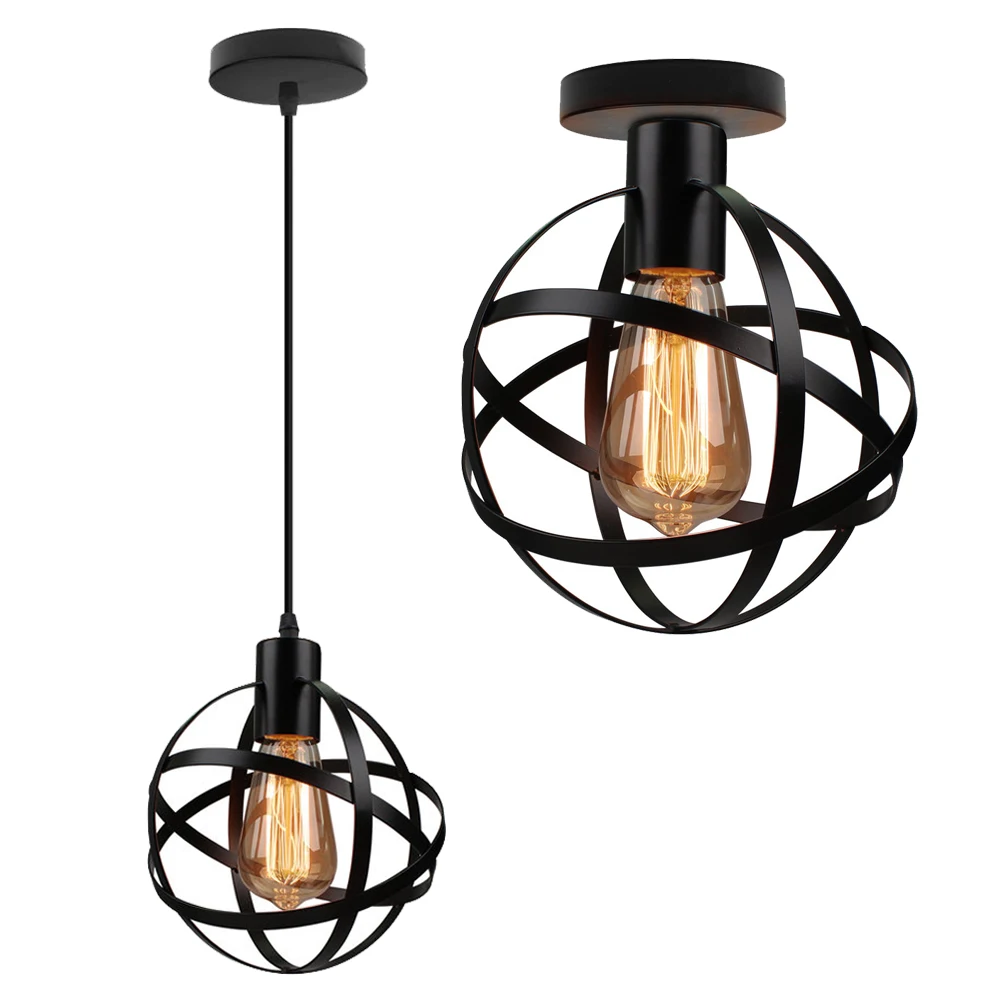 Современная железная светодиодная Подвесная лампа в скандинавском стиле s ретро