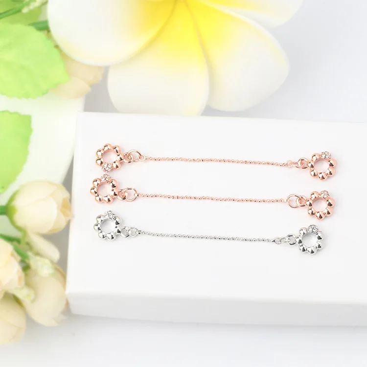 Новинка 2020 оригинальные бусины из сплава и ПАВЕ цепочка с шармами розовый