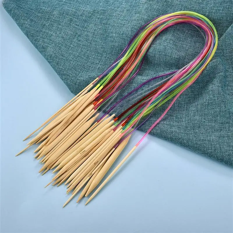 Набор круглых вязальных спиц сделай сам 18 шт./компл. набор двойных крючков мягкая