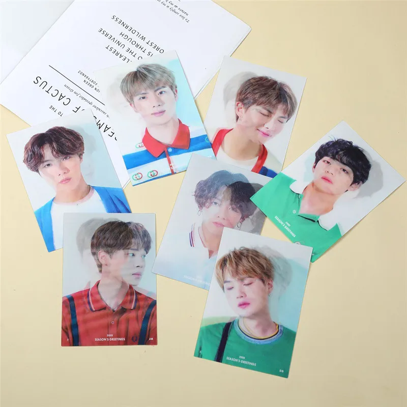 

Kpop Bangtan Boys New 2020 SEASON'S GREETINGS Album Same PhotoCard 3d Card FlashCard Poster Jungkook V Suga Jimin Rm Jin