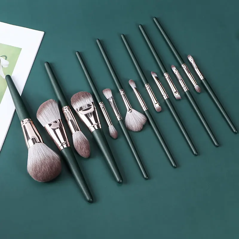 ZOREYA Makeup Brush Set 14pcs Make Up Brushes With PU Leather Bag Powder Blusher Concealer and Eyeshadow 2020 New | Красота и