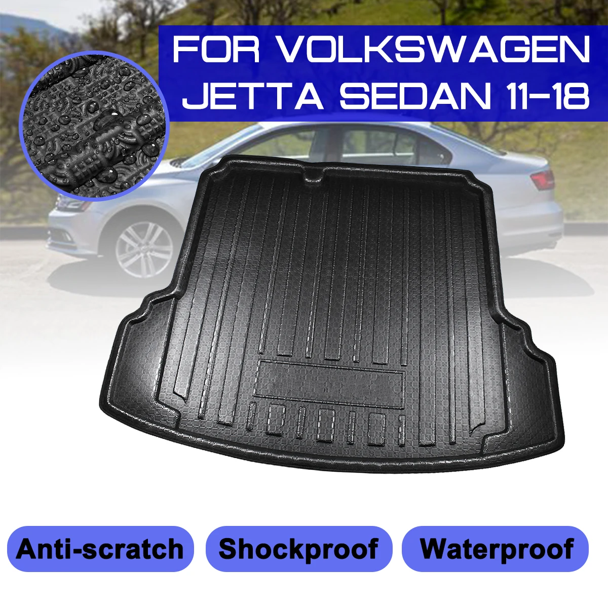 Автомобильный напольный коврик для Volkswagen Jetta Sedan 2011 2018 задний багажник анти