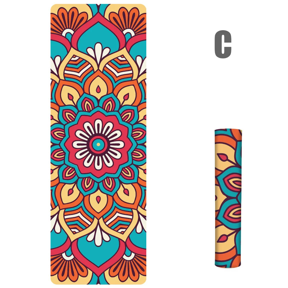 Новый Коврик для йоги нескользящий спортивный коврик с принтом без запаха