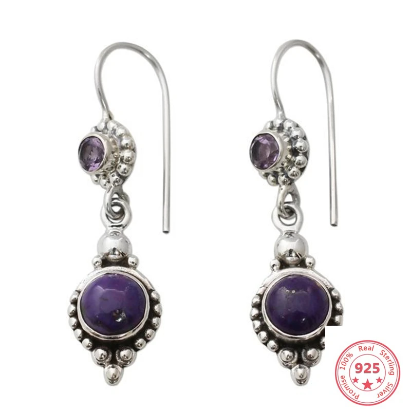 Серебро 925 пробы гранатовые серьги для женщин Мода Aros Mujer драгоценный камень Bizuteria