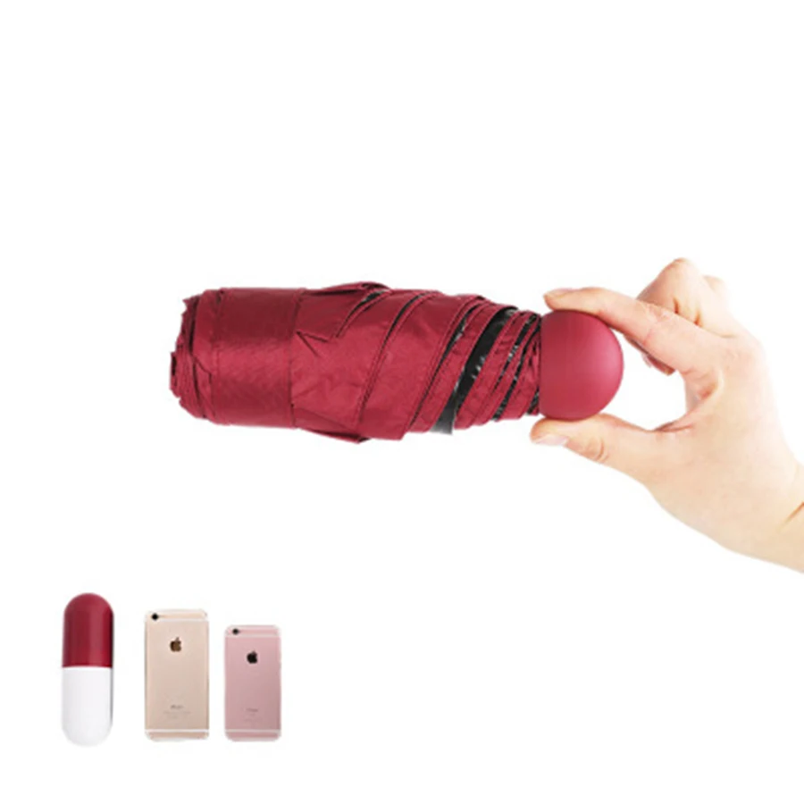 5 складных Мини Карманных прозрачных солнцезащитных зонтов для женщин капсулы