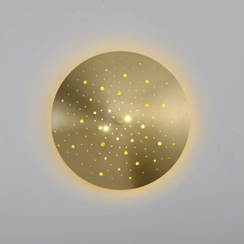 Медный теплый светильник светодиодный настенный для гостиной прикроватный