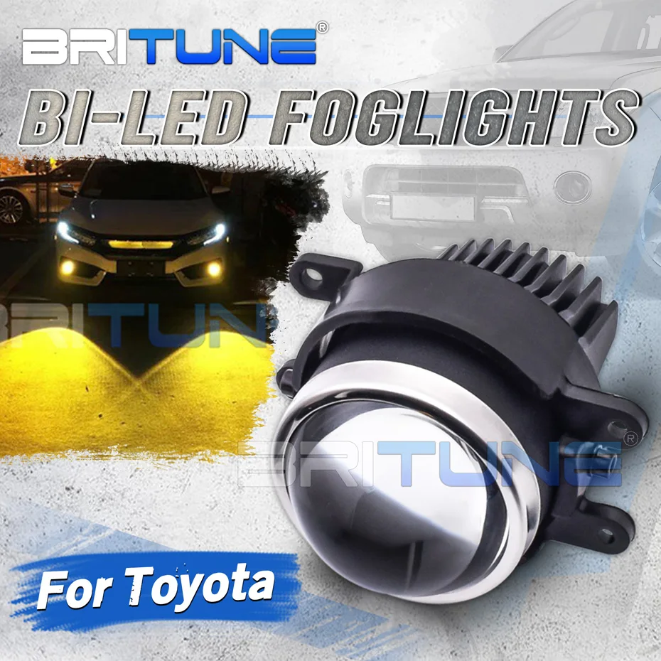 Luces antiniebla con lentes led para Toyota, lentes de proyector LED PTF de 2,5 pulgadas para Toyota Corolla/Yaris/Camry/Avensis/Auris, Tuning de lámparas de conducción