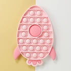 Розовые игрушки-антистресс в виде ракеты, снимающие напряжение животные, сенсорная Игрушка антистресс, мини-игрушки-антистресс для взрослых и детей