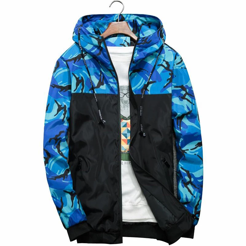 

Nice Pop Casual Camouflage Jacket Men Hooded Bomber Jackets Mens Brand Slim Fit Windbreaker Hip Hop Outerwear 6XL Camo Clothes