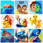 Алмазная живопись, мультфильм люка, диснеевские фильмы, 5D, мозаичная вышивка своими руками, Полный Круглый Набор для вышивки крестиком стразы, домашний декор, подарок для детей