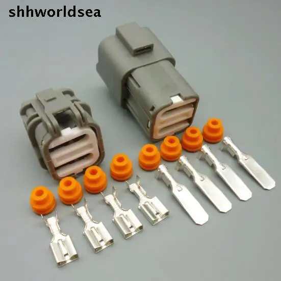 

worldgolden 5/30/100sets 4 pin 6.3mm waterproof automobile connector for dune buggy harness 7123-6244-40 7222-6244-40