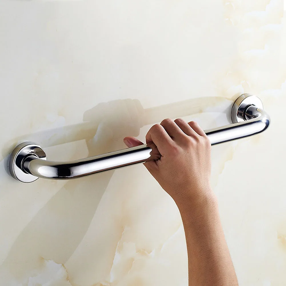 Silver Stainless Steel Anti-slip Safety Bathtub Handrails Shower Handle Straight Bathroom Grab Bar | Обустройство дома