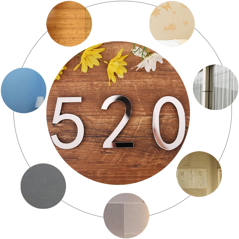 1 шт. Серебристые Акриловые наклейки с арабскими цифрами 3D зеркальные на стену