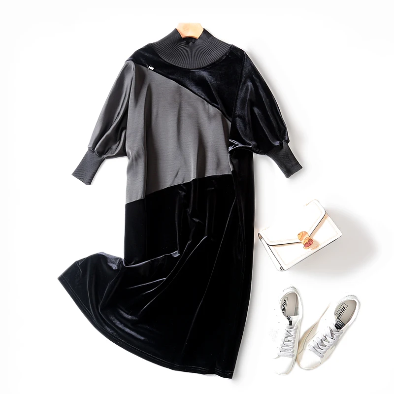 2019 осенне зимнее элегантное роскошное приталенное платье высокого качества с