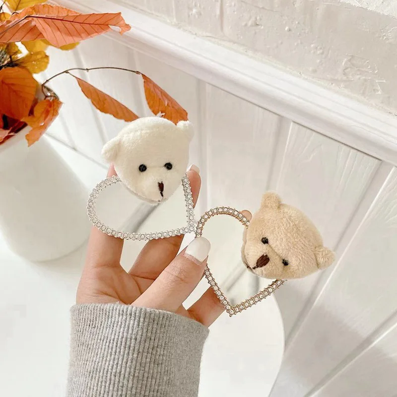 

Bear Griptok Mirror Phone Holder Is Suitable for IPhone Samsung Mobile Phone Accessories 2021 New Diy Cute Mobile Phone Socket