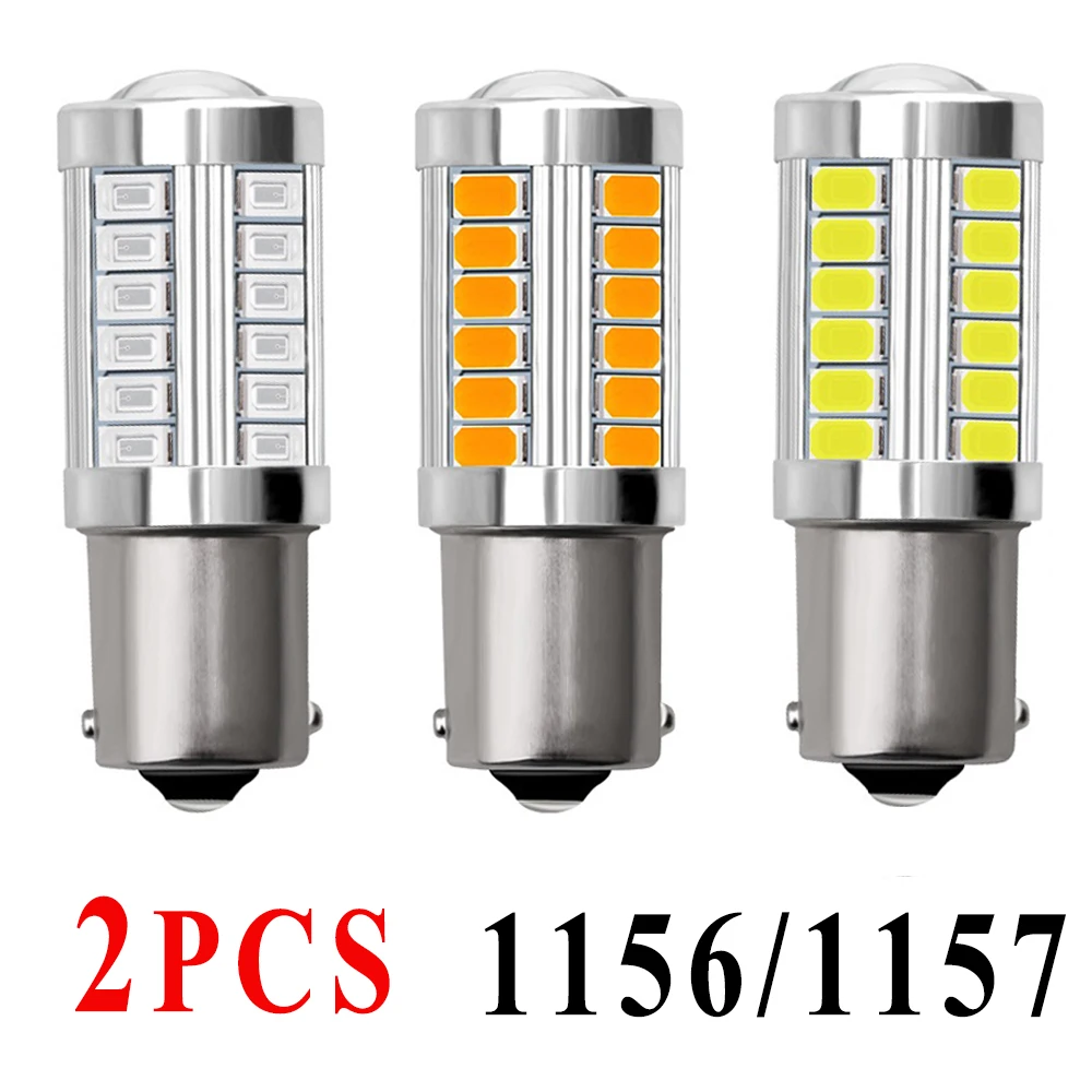 

2 шт. 1156/1157 тормозной светильник s 33SMD 5630 5730 светодиодный Автомобильная резервная светильник двигателя тормозные лампы дневного светильник
