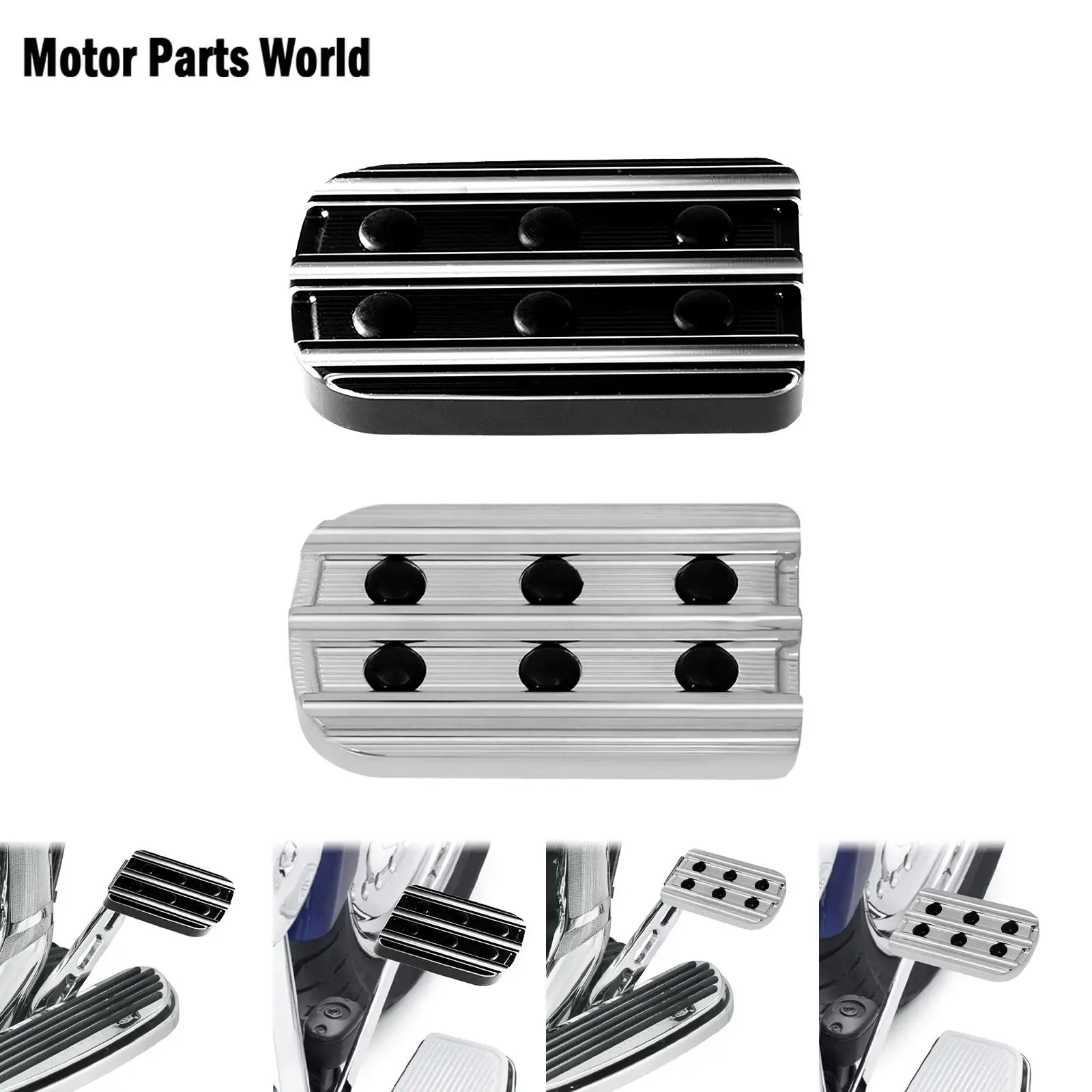 

Накладка на педаль тормоза мотоцикла, чехол черный/хром для Harley Touring Electra Glide Softail Fat Boy FLSTF Dyna FLTR FLHR FLHT Trike