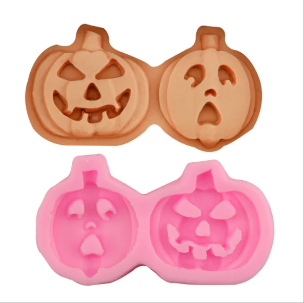 

Забавная силиконовая форма в виде тыквы для Хэллоуина, шоколадная карта, украшение для пудинга, торта, жвачка ручной работы, Свеча для арома...