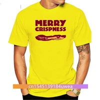 new merry crispness bacon gift food party holiday funny christmas mens t shirt