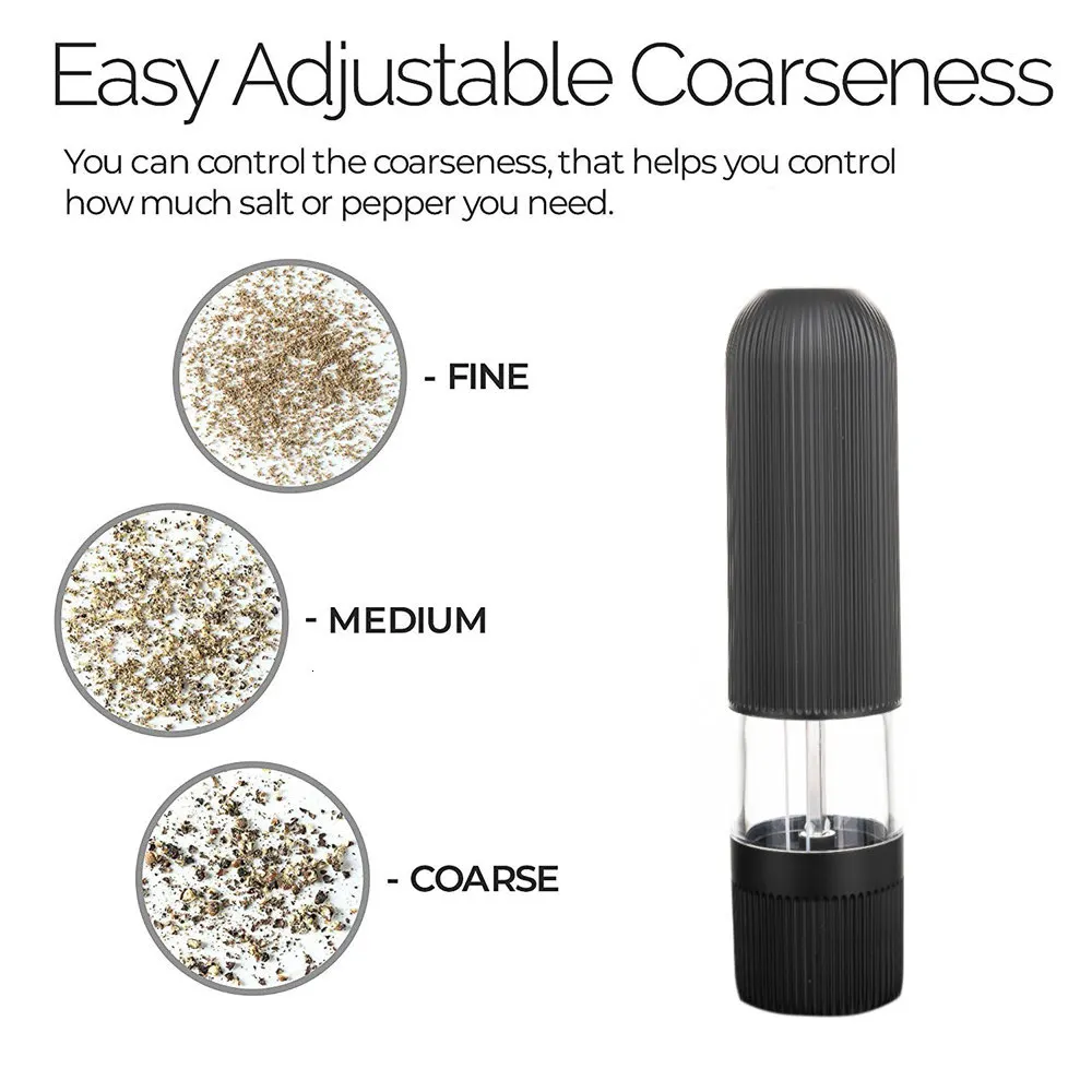 1pcs Battery Operated Salt Pepper Grinder Electric Automatic One Handed Mill Grinders with Adjustable Coarseness | Дом и сад