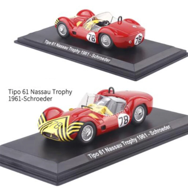 Масштаб 1:43 Классическая модель гоночного автомобиля Maseratis из металлического