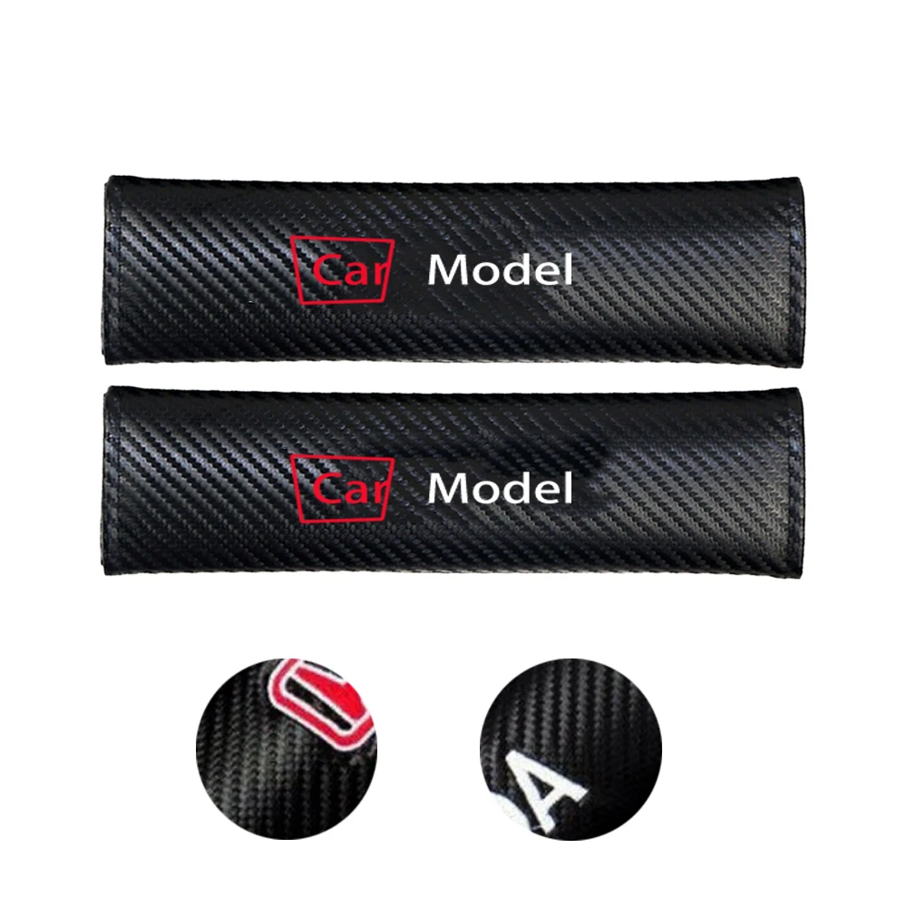 

2 Pcs For Honda Civic Accord CRV Hrv Jazz Coche Logo Seat Belt Cover Protect Seatbelt Shoulder Strap Pads Styling Accessories