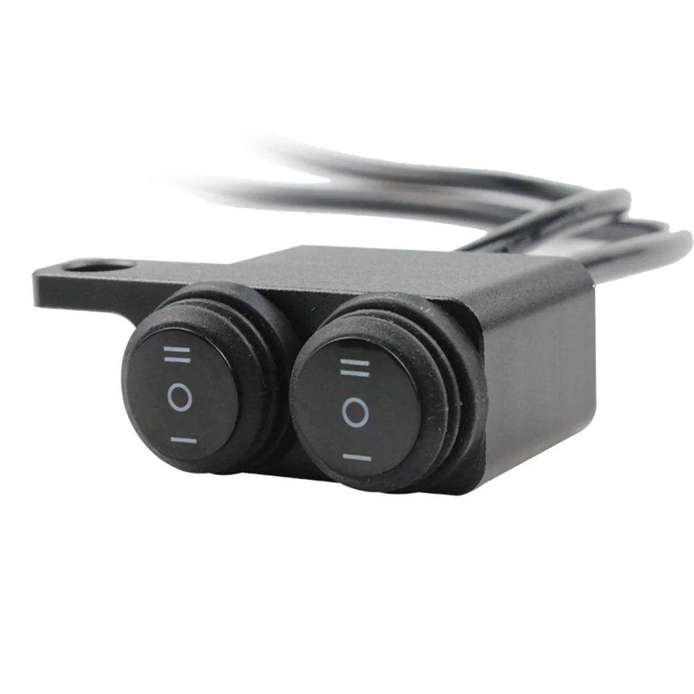 

Universal Motorcycle Mirror Mount Switch Headlight Hazard Brake Fog Light Switch Waterproof Aluminum Dual ON-OFF-ON Switch Tools