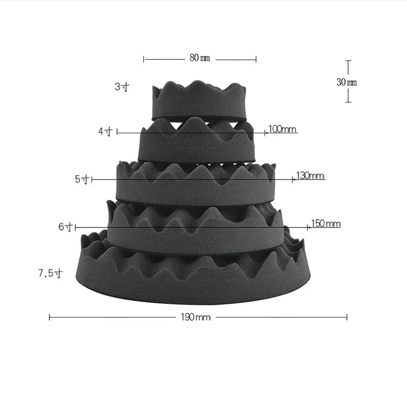 

Car polishing pad set, beauty, sponge, wool self-adhesive polishing plate, wave polishing disc, polishing wheel