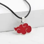 Ожерелье с металлической подвеской для женщин и мужчин, колье с японским аниме-косплеем Акацуки, знаком с красным облаком, модные ювелирные украшения
