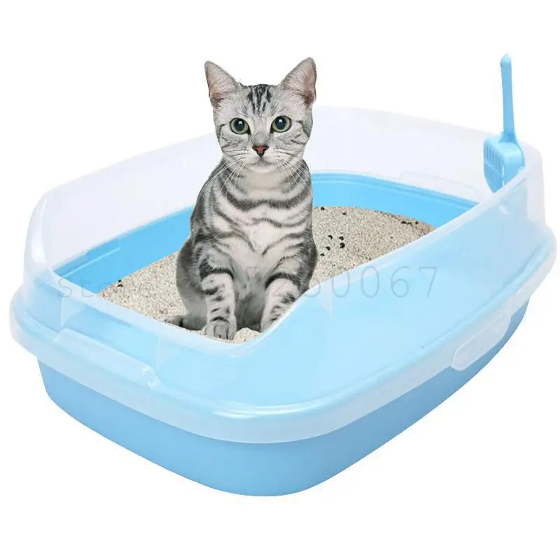 Кошачий Туалет кошачий наполнитель горшок однослойный двухслойный сосновый бетонитовый песок для кошек горшок сетка жир Кот супер большой закрытый - Цвет: Model13