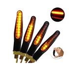 Новинка 2021 г., светильник поворотники для мотоциклов 12 SMD, задний фонарь, поворотный фонарь для плавной воды, гибсветильник фонарь IP68