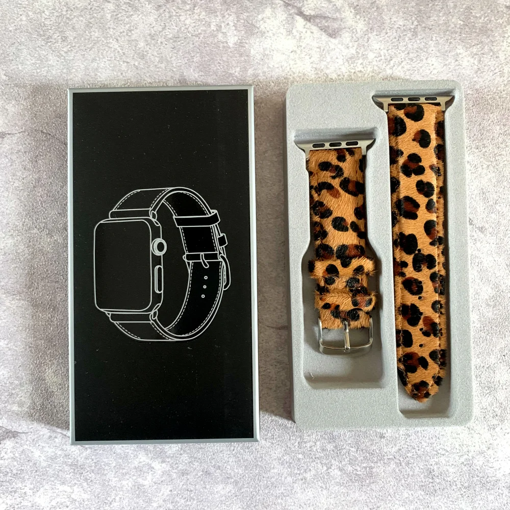 

Vrouw Luipaard Pluche Lederen Armband Voor Apple Horloge Band 38Mm 40Mm 42Mm 44Mm Serie 3 4 5 6 Se Iwatch Horlogeband