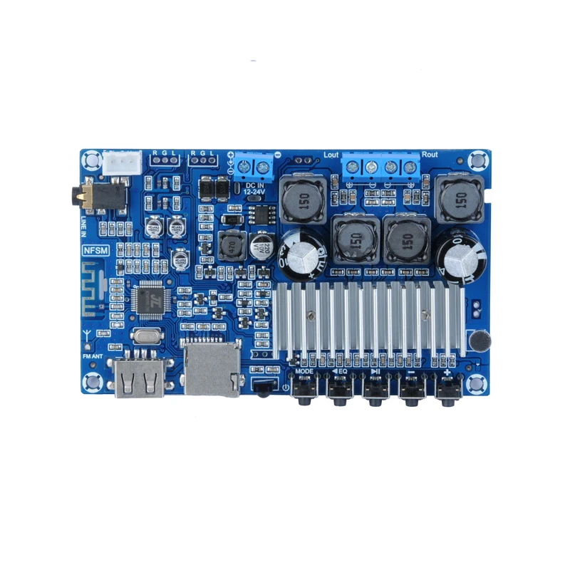 2*50 Вт Bluetooth 5 0 TPA3116 цифровой усилитель мощности аудио Плата стерео TPA3116D2 FM USB