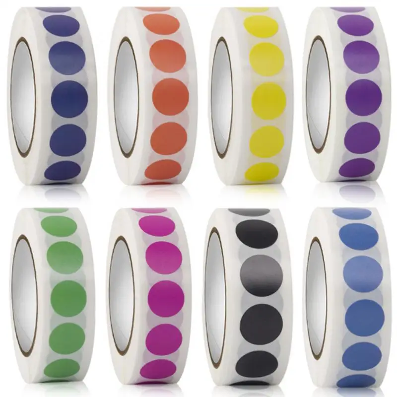 

1000 шт./рулон, наклейки-этикетки с цветным кодом, 1/2 дюйма