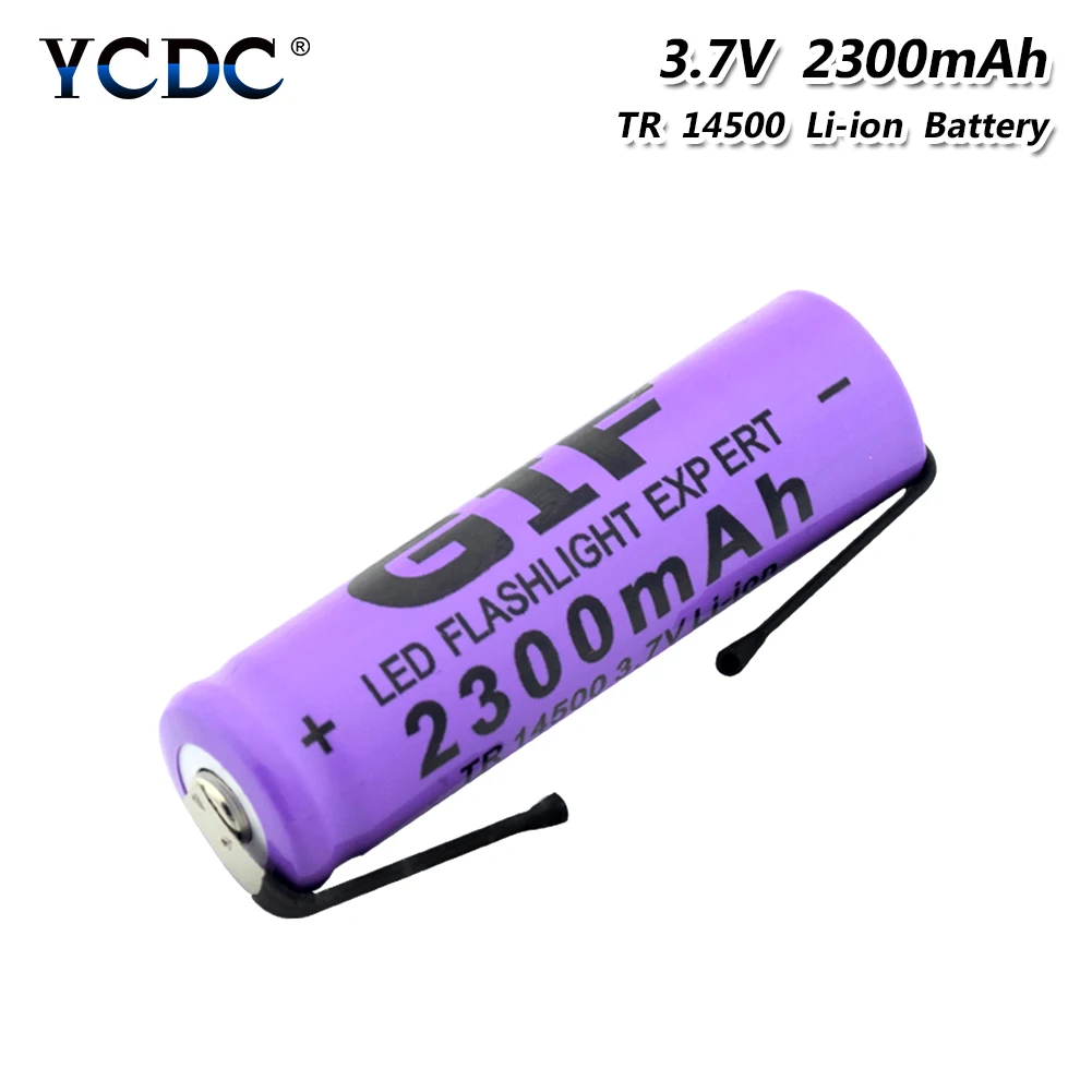 1/2/4 шт. высокое качество 3 7 V 14500 2300mAh литий ионный аккумулятор для батареи