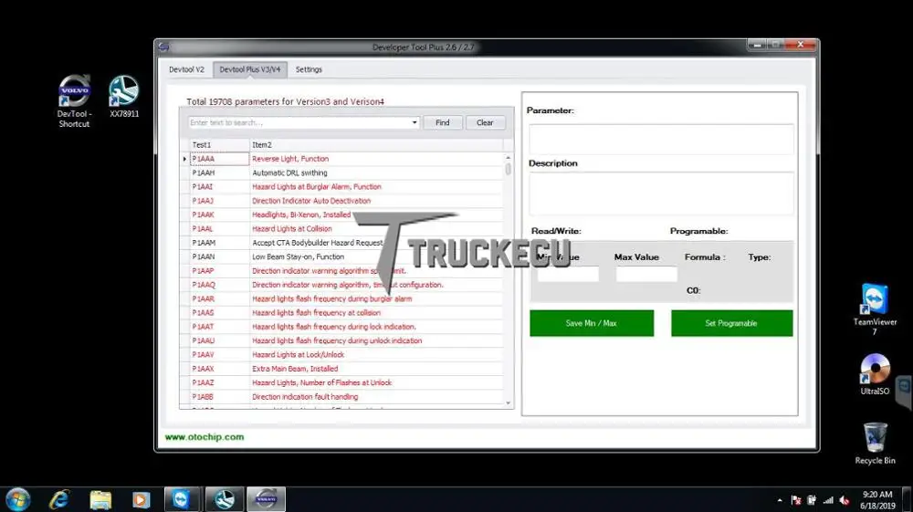 2 7 PTT DEV2TOOL.EXE apci в модели разработчика для Volvo грузовика экскаватора